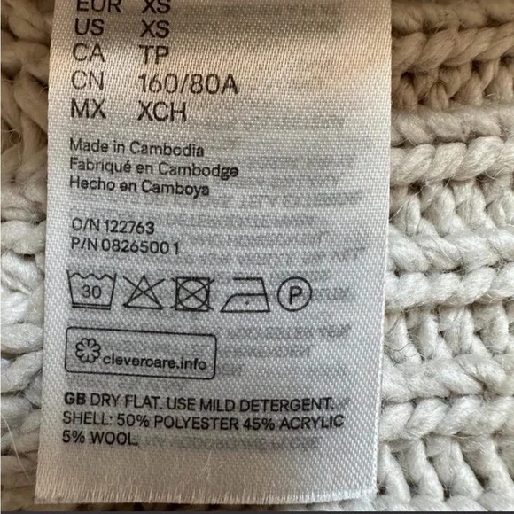 H&M Soft, Chunky Taupe Sweater, Size XS, MSRP $30 - Picture 4 of 4